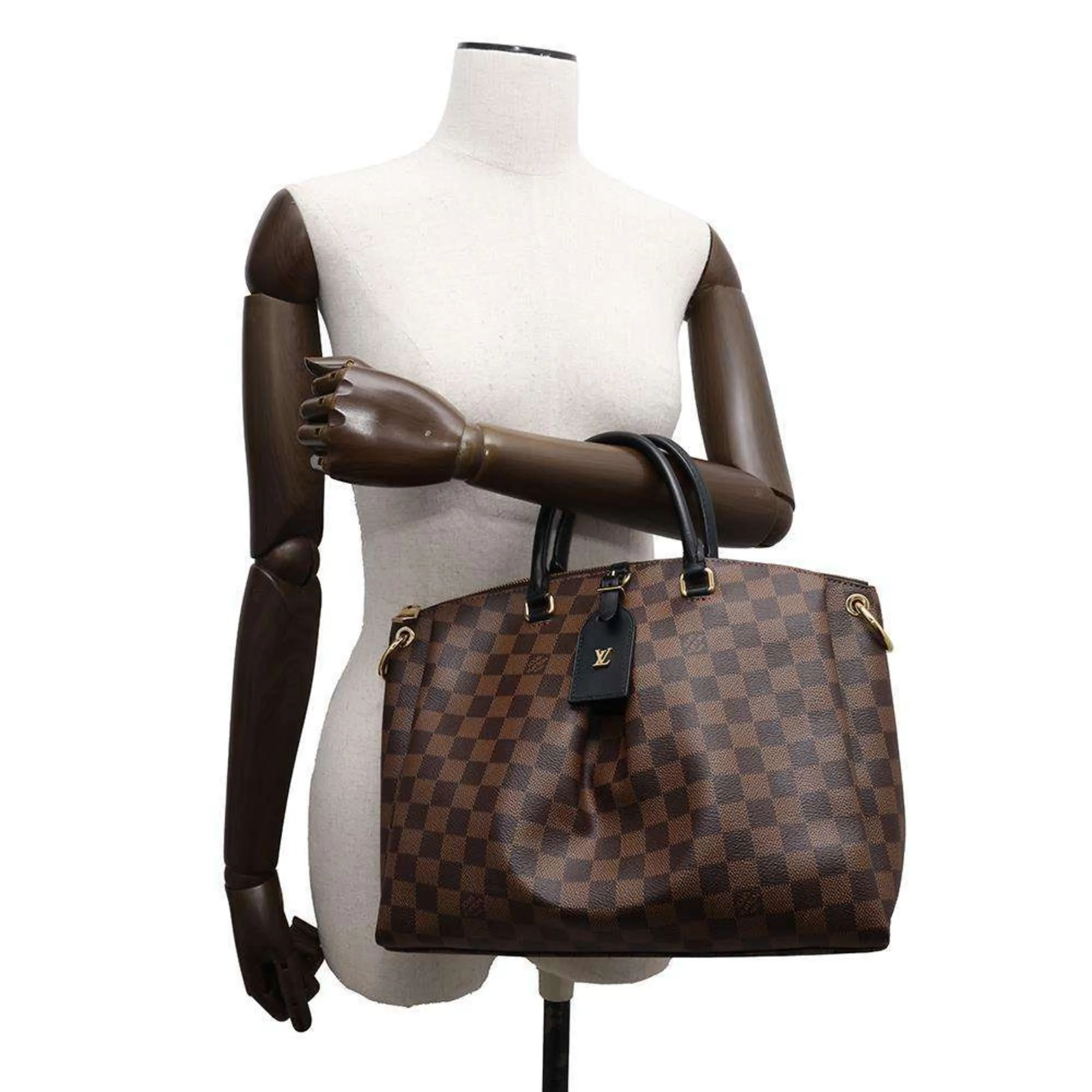Louis Vuitton  Damier Canvas Ebene Noir Damier Canvas Shoulder Bag Tote Bag