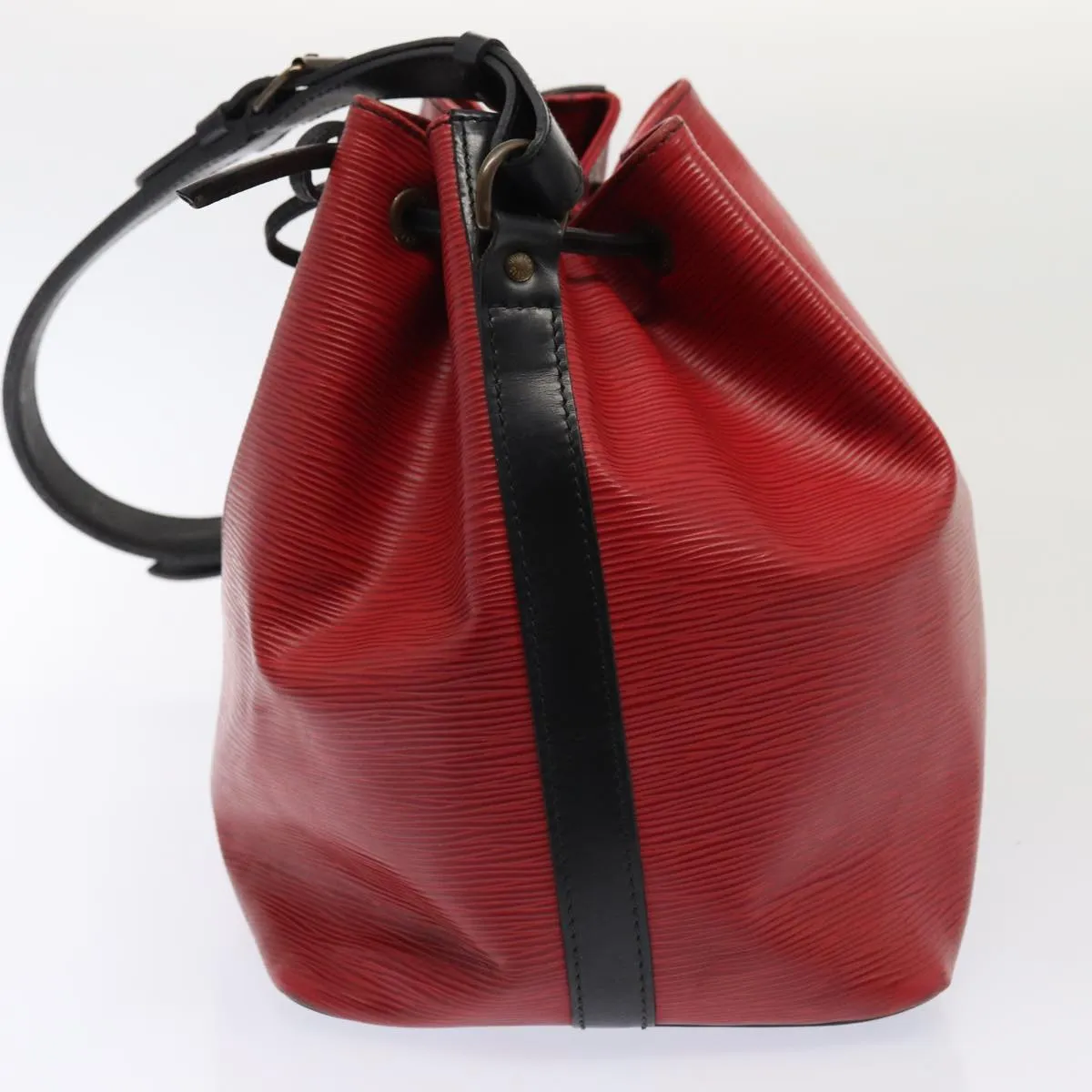 LOUIS VUITTON Epi Petit Noe Shoulder Bag By color Black Red M44172 LV Auth 87928