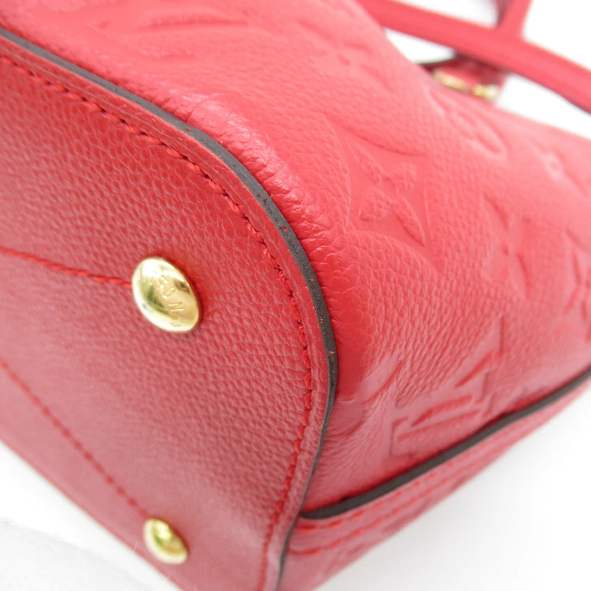 LOUIS VUITTON Mazarine PM Cerise Shoulder Bag Red Cerise Monogram empreinte Calfskin [cowhide] M50638