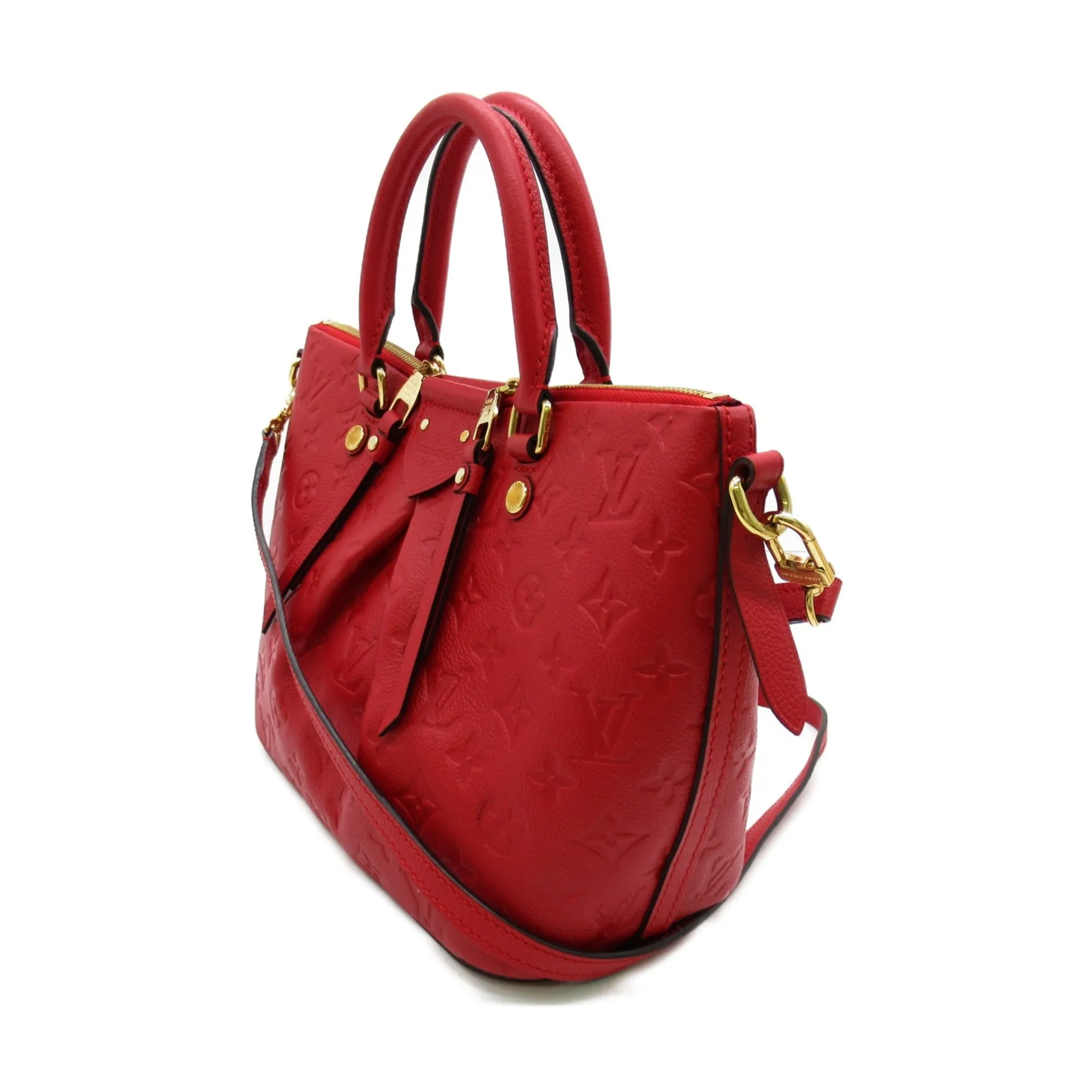 LOUIS VUITTON Mazarine PM Cerise Shoulder Bag Red Cerise Monogram empreinte Calfskin [cowhide] M50638