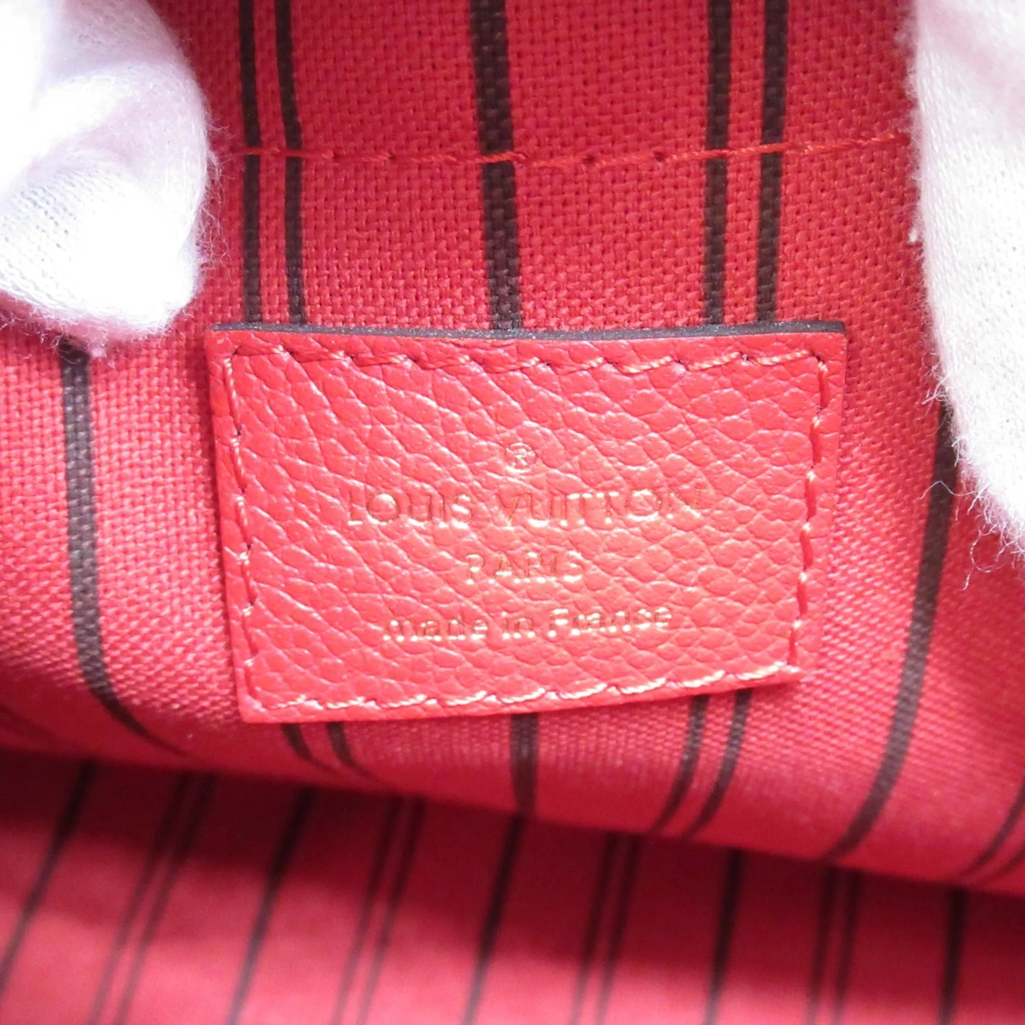 LOUIS VUITTON Mazarine PM Cerise Shoulder Bag Red Cerise Monogram empreinte Calfskin [cowhide] M50638