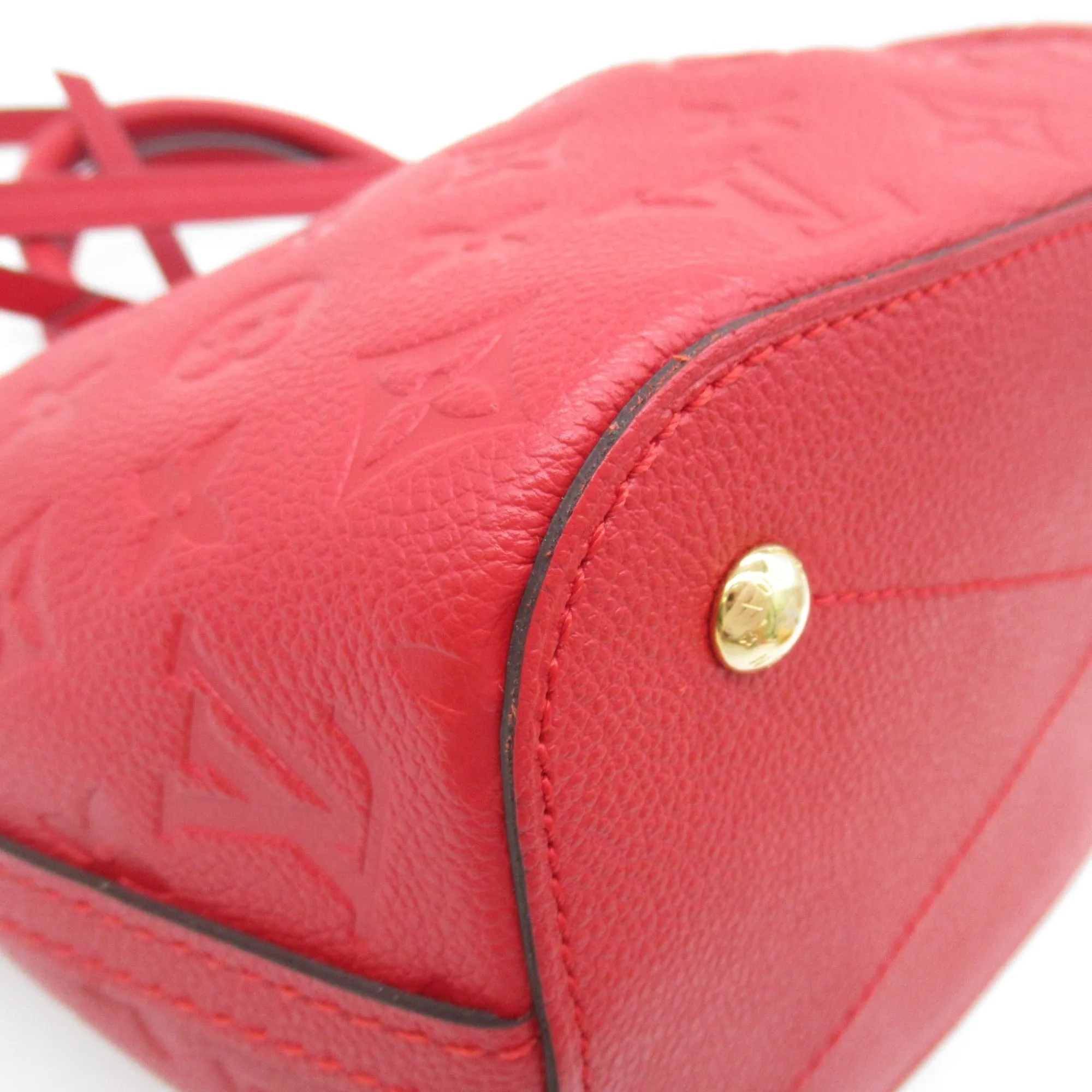 LOUIS VUITTON Mazarine PM Cerise Shoulder Bag Red Cerise Monogram empreinte Calfskin [cowhide] M50638
