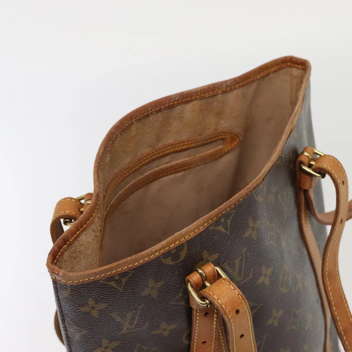 LOUIS VUITTON Monogram Bucket GM Shoulder Bag M42236 LV Auth 84101