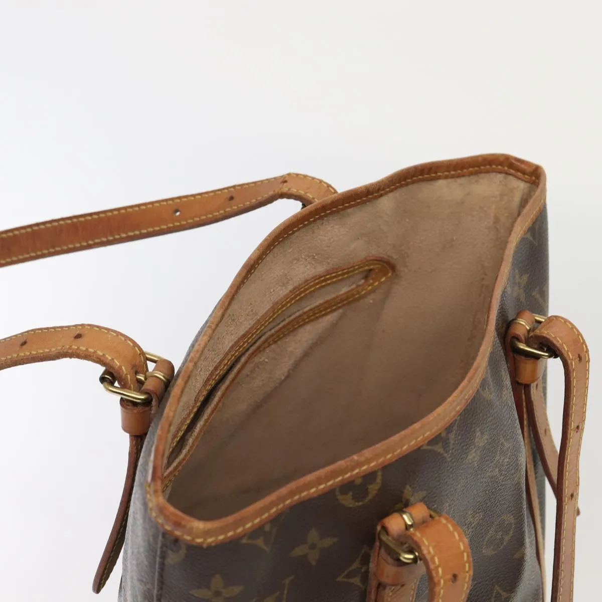 LOUIS VUITTON Monogram Bucket GM Shoulder Bag M42236 LV Auth bs17080