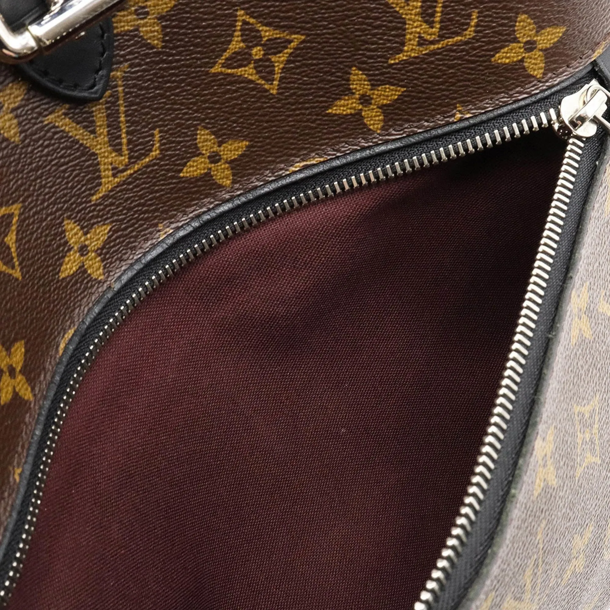 LOUIS VUITTON Monogram Macassar Parc Rucksack Backpack Shoulder Bag M40637