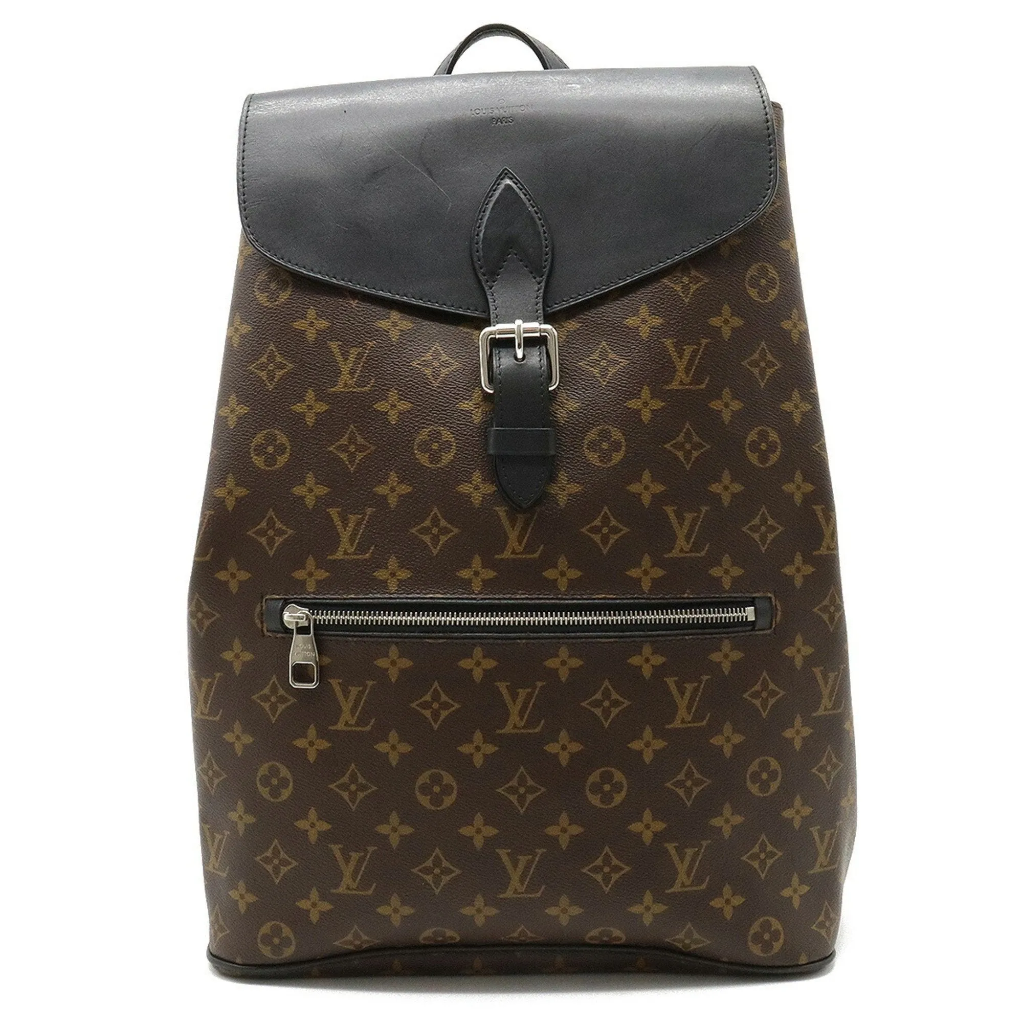 LOUIS VUITTON Monogram Macassar Parc Rucksack Backpack Shoulder Bag M40637