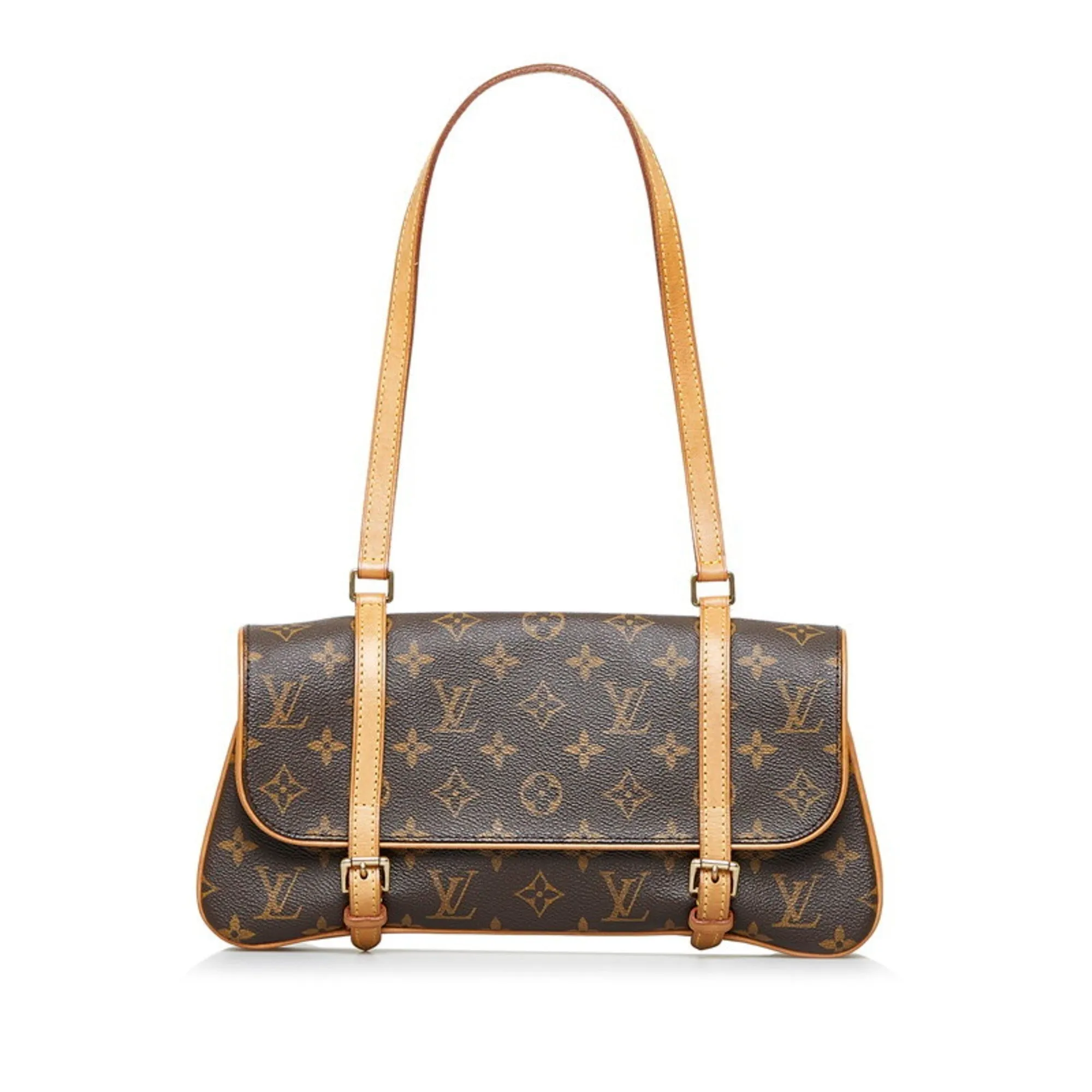 LOUIS VUITTON Monogram Marrel Shoulder Bag M51157 Brown PVC Leather Ladies