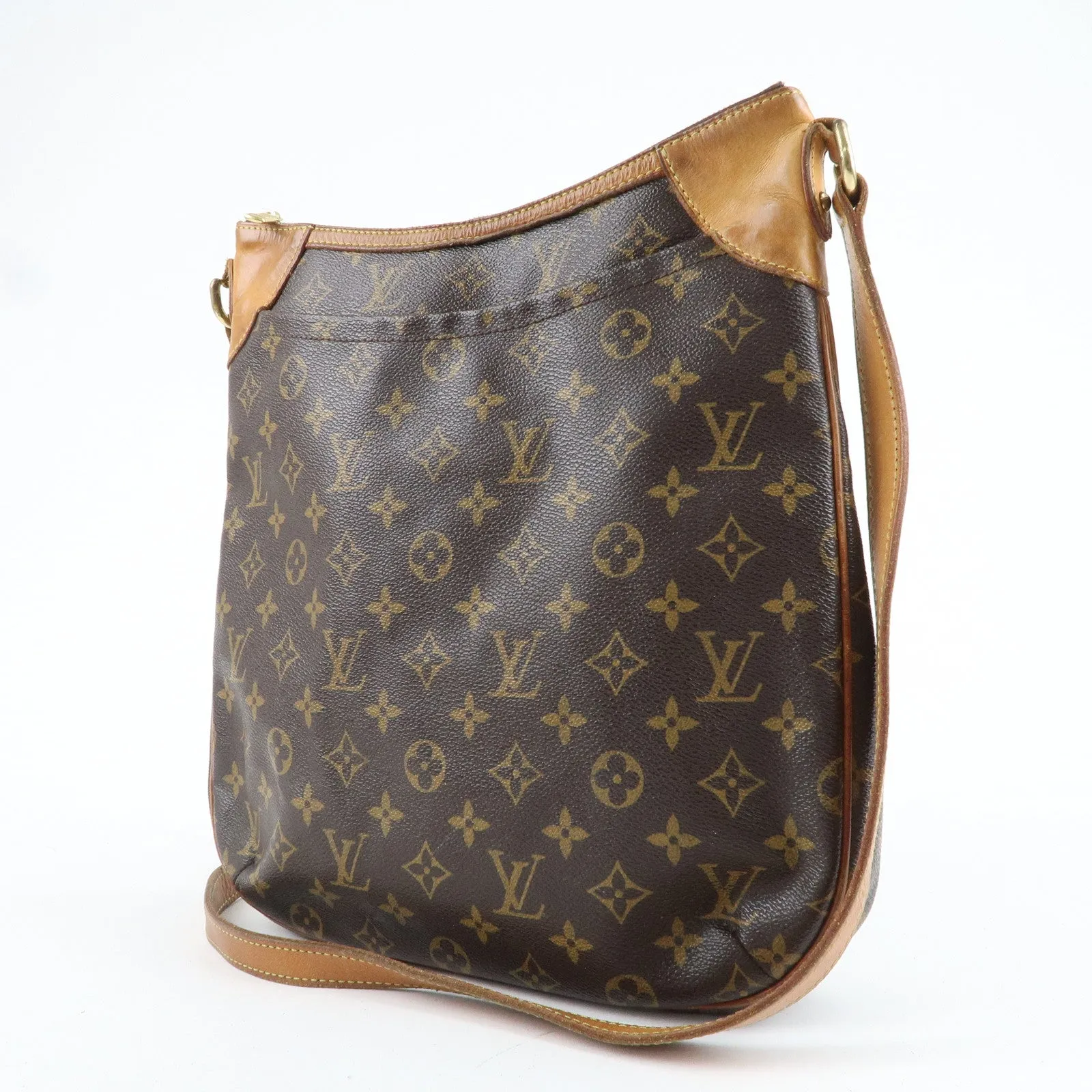 Louis Vuitton Monogram Odeon MM Shoulder Bag Brown M56389
