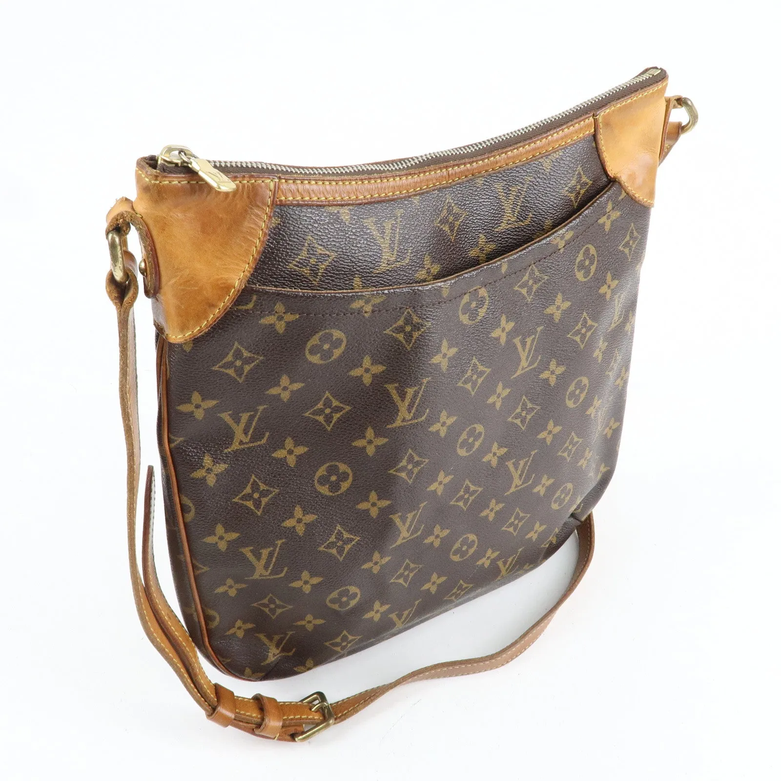 Louis Vuitton Monogram Odeon MM Shoulder Bag Brown M56389