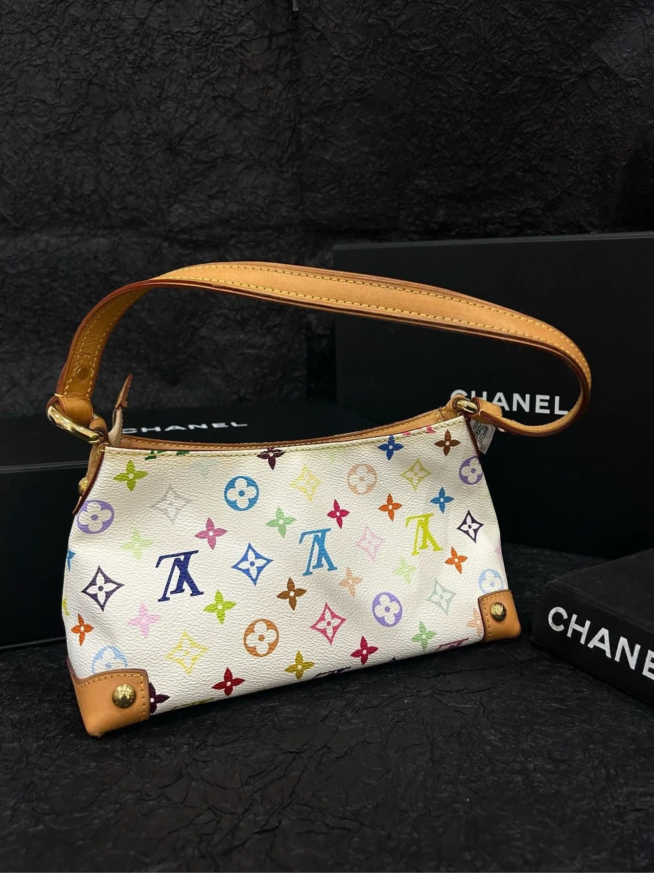 Louis Vuitton Multicolor White Monogram Shoulder Bag