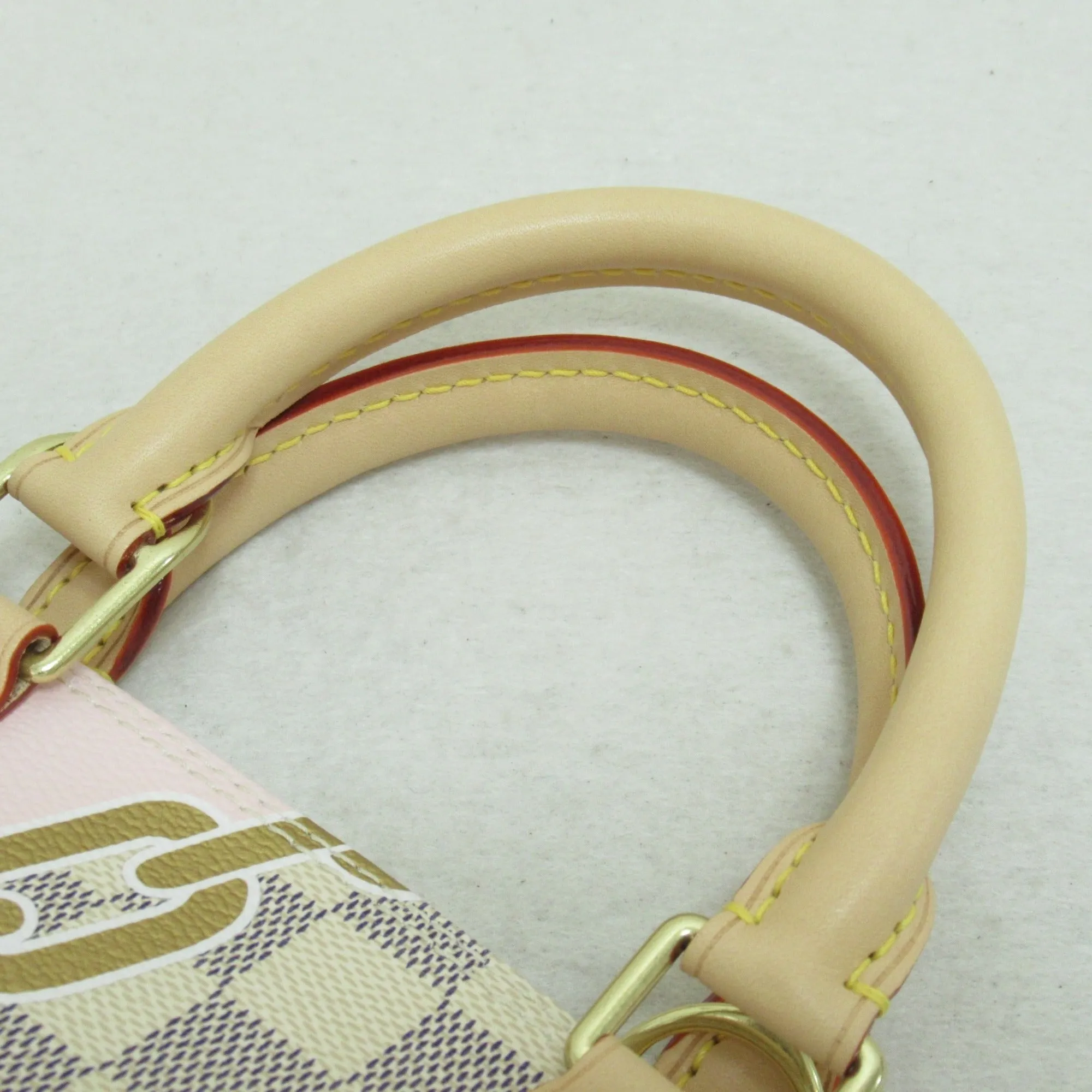 Louis Vuitton Nautical Alma BB Shoulder Bag Beige Damier Azur PVC coated canvas N40472