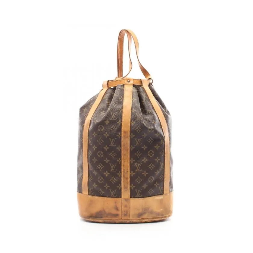 Louis Vuitton Randonne GM Monogram Shoulder Bag Brown PVC Leather Pre-Loved
