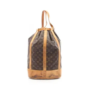 Louis Vuitton Randonne GM Monogram Shoulder Bag Brown PVC Leather Pre-Loved