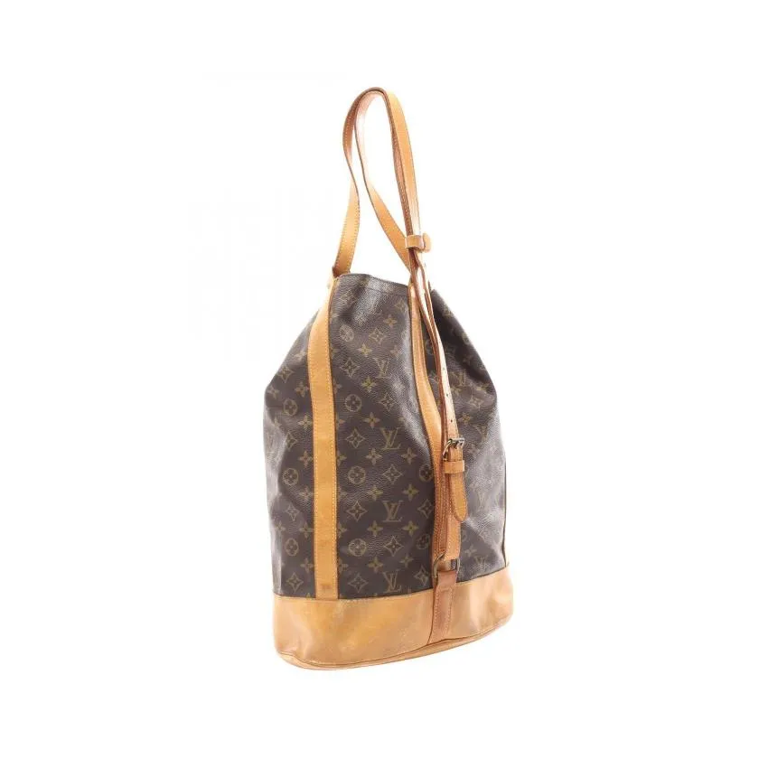 Louis Vuitton Randonne GM Monogram Shoulder Bag Brown PVC Leather Pre-Loved
