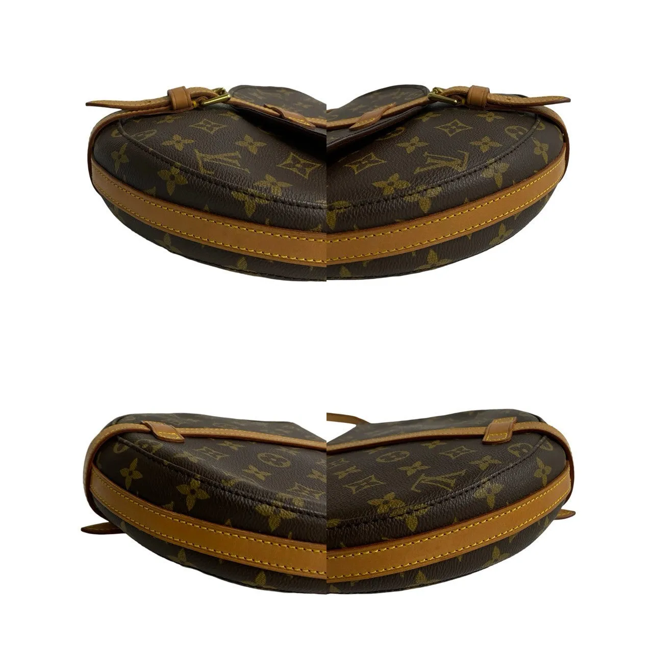 LOUIS VUITTON Shoulder Bag leather Brown Monogram Shanti
