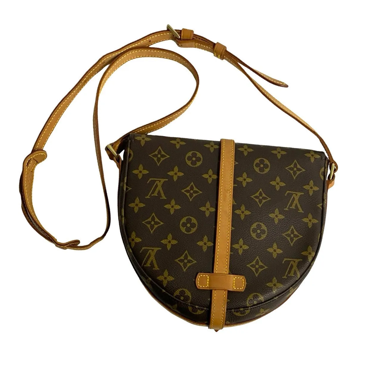 LOUIS VUITTON Shoulder Bag leather Brown Monogram Shanti