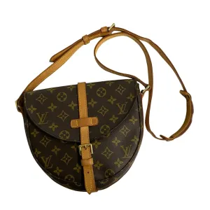 LOUIS VUITTON Shoulder Bag leather Brown Monogram Shanti