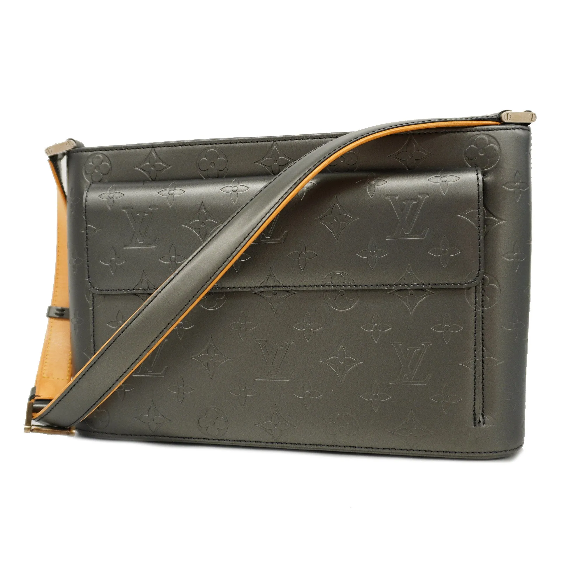 Louis VuittonAuth  Monogram Mat Alston M55122 Women's Shoulder Bag Noir