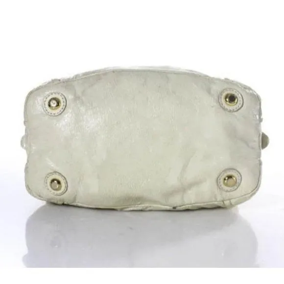 Marc by Marc Jacobs, ivory crinkled patent leather, extra large, satchel style, shoulder purse