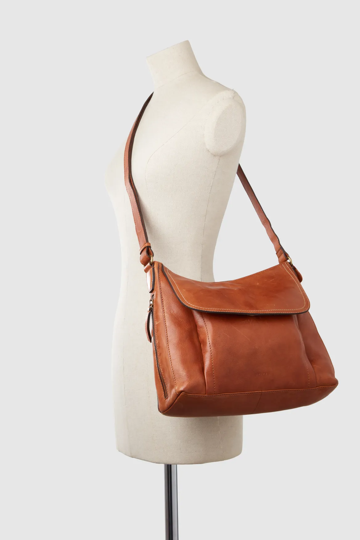 Maya Leather Large Crossbody Bag