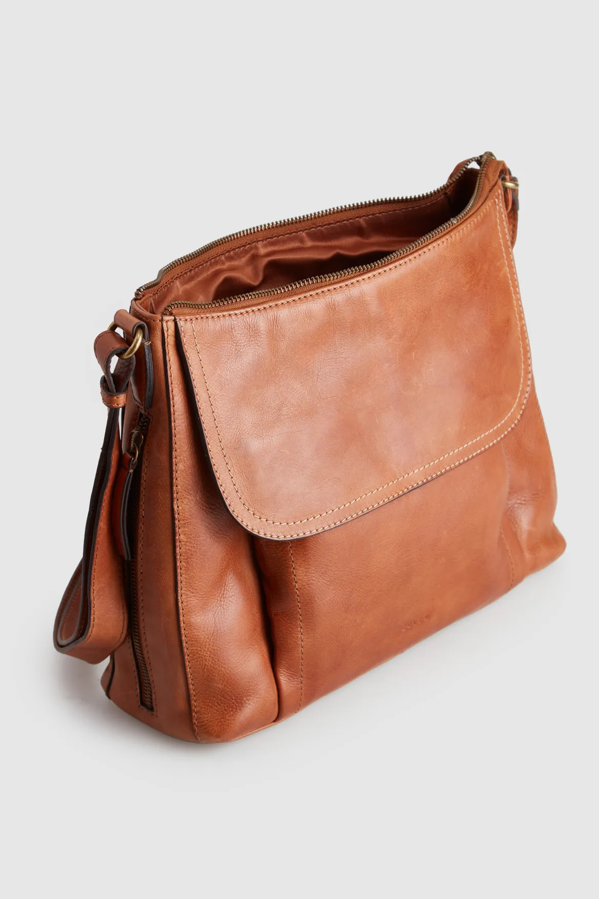 Maya Leather Large Crossbody Bag