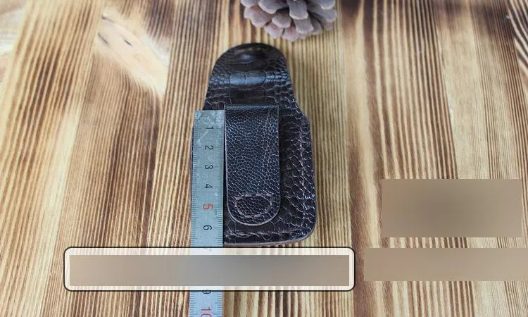 Mens Coffee Handmade Leather Classic Zippo Lighter Cases Zippo Lighter Holder with Belt Loop