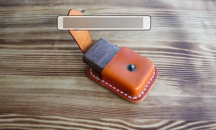Mens Coffee Leather Classic Zippo Lighter Case Black Handmade Zippo Lighter Holder with Belt Clip