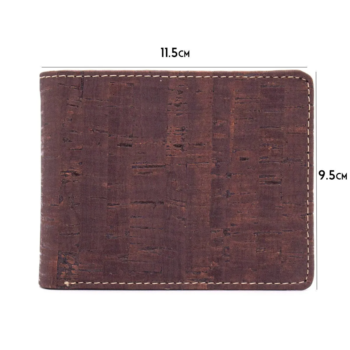 Men's multifunctional cork wallet in classic black and brown with convenient coin pocket (BAG-2006)
