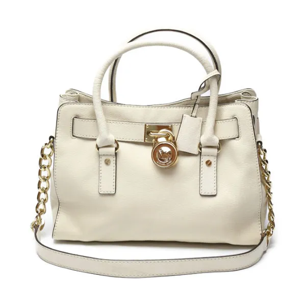 MICHAEL KORS Handbag Calfskin white 2WAY Shoulder Bag leather Women Used