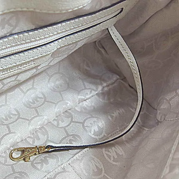 MICHAEL KORS Handbag Calfskin white 2WAY Shoulder Bag leather Women Used