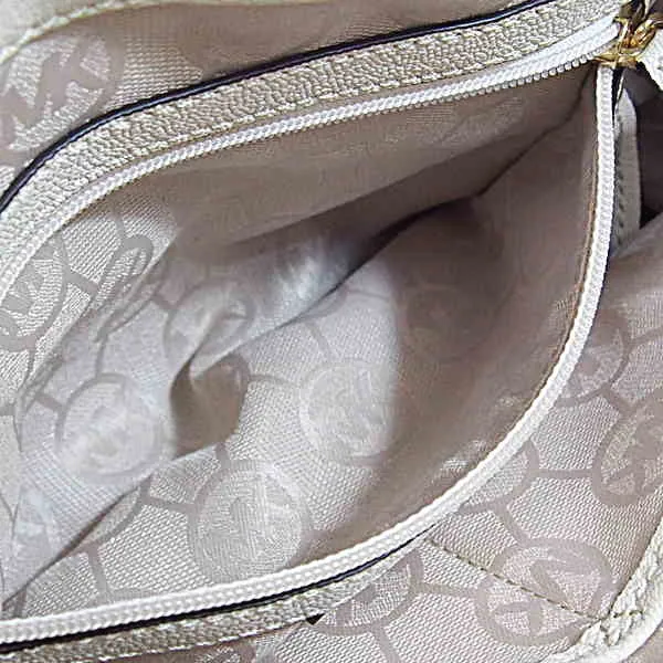 MICHAEL KORS Handbag Calfskin white 2WAY Shoulder Bag leather Women Used