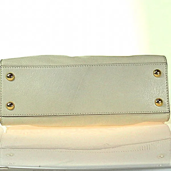 MICHAEL KORS Handbag Calfskin white 2WAY Shoulder Bag leather Women Used