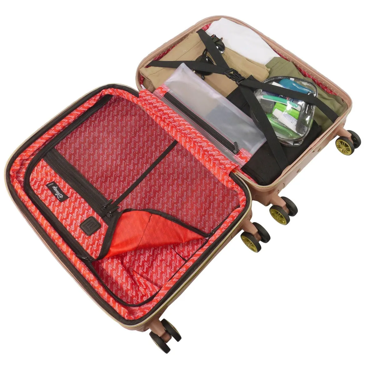 Mickey Mouse Rolling Luggage FL Disney Luggage 26" Rose Gold