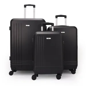 Mirage Alisa Abs Hard Shell Lightweight 360 Dual Spinning Wheels Combo Lock 3 Piece Luggage Set