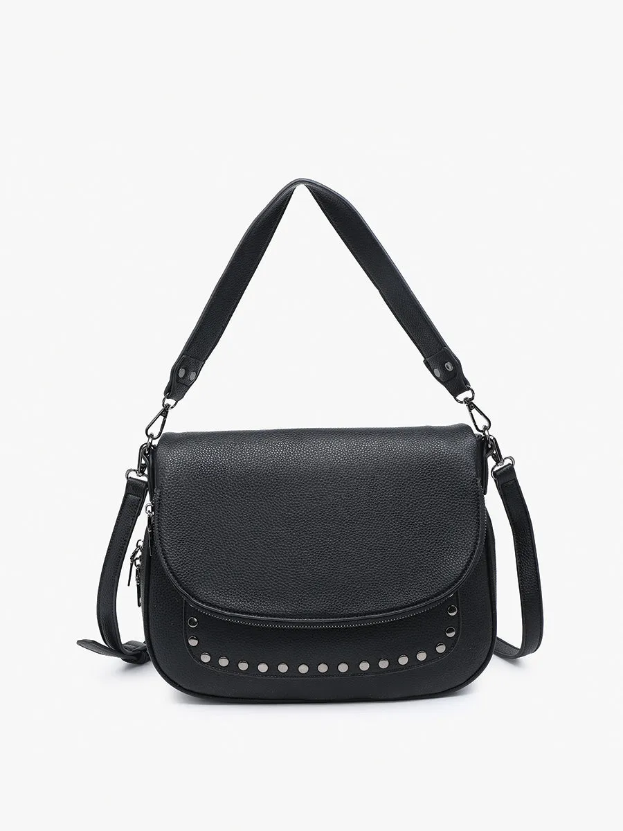 Monet Vegan Grommet Saddle Bag