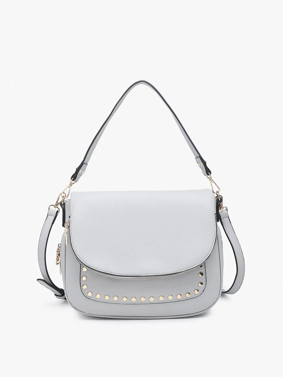 Monet Vegan Grommet Saddle Bag