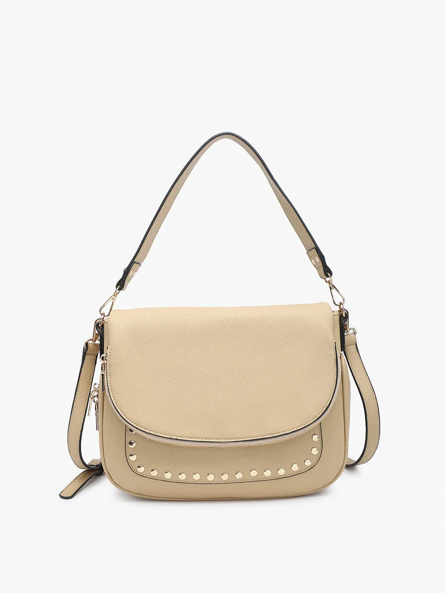 Monet Vegan Grommet Saddle Bag