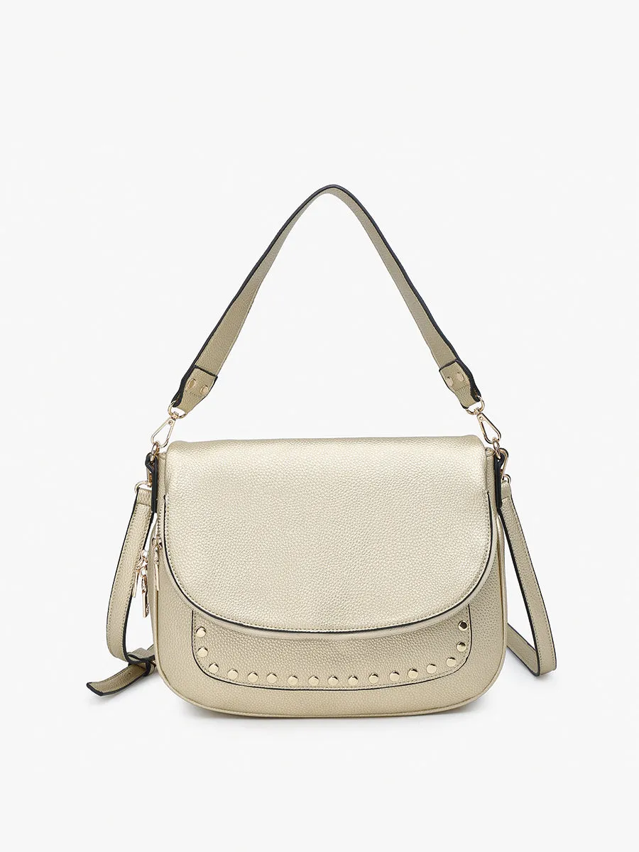 Monet Vegan Grommet Saddle Bag