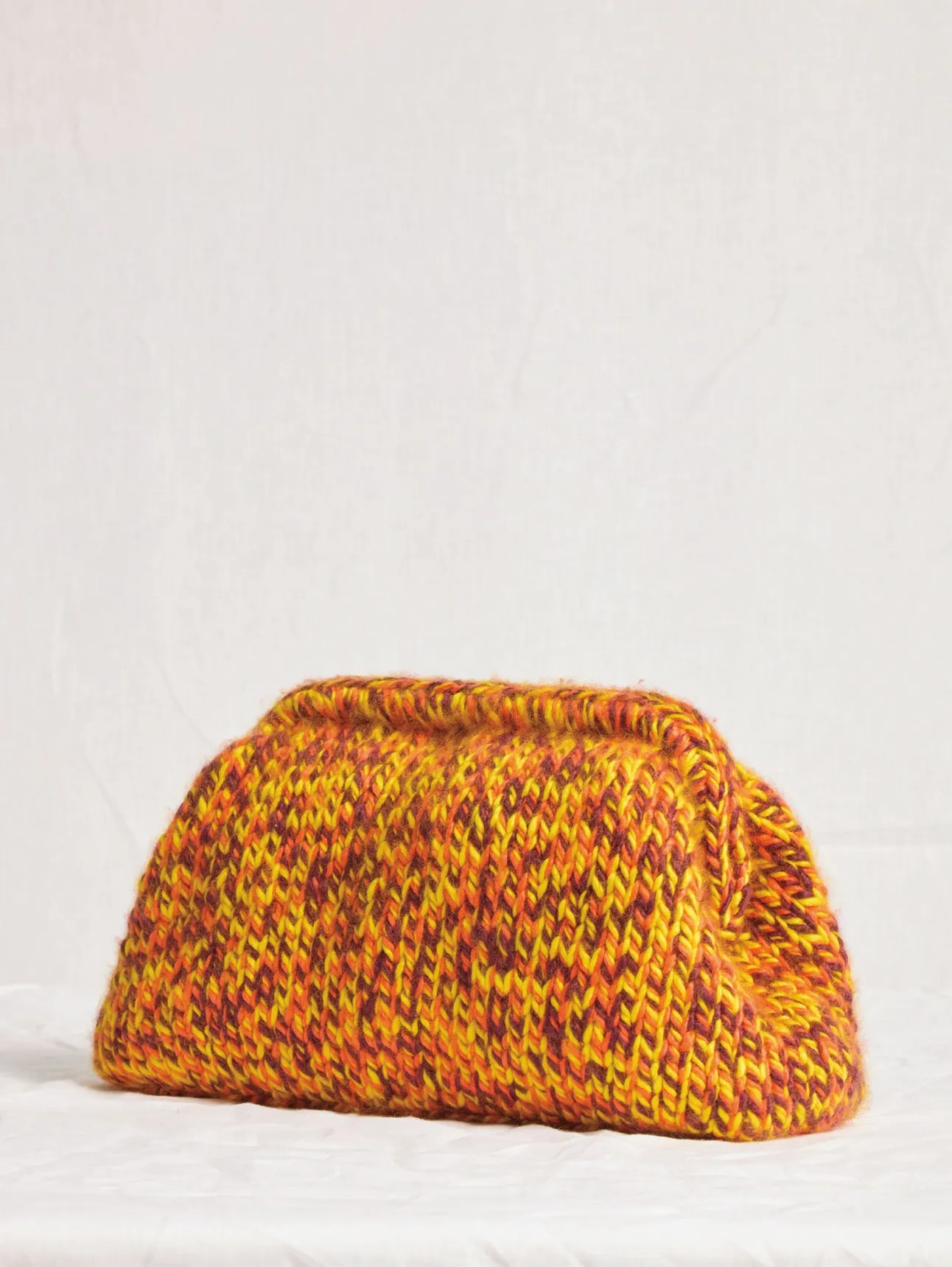 Mrina Knit Bag in Cadmium Yellow, Spice & Bordeaux Cashmere