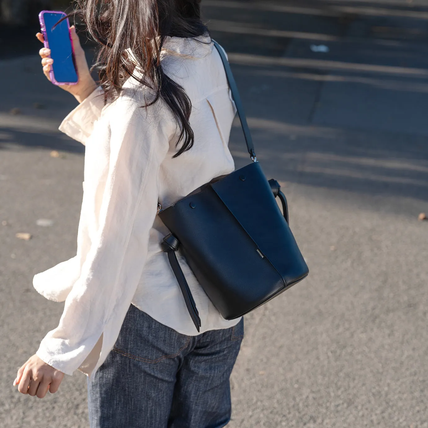 ORUKAMI Knots Bucket Bag - Grey