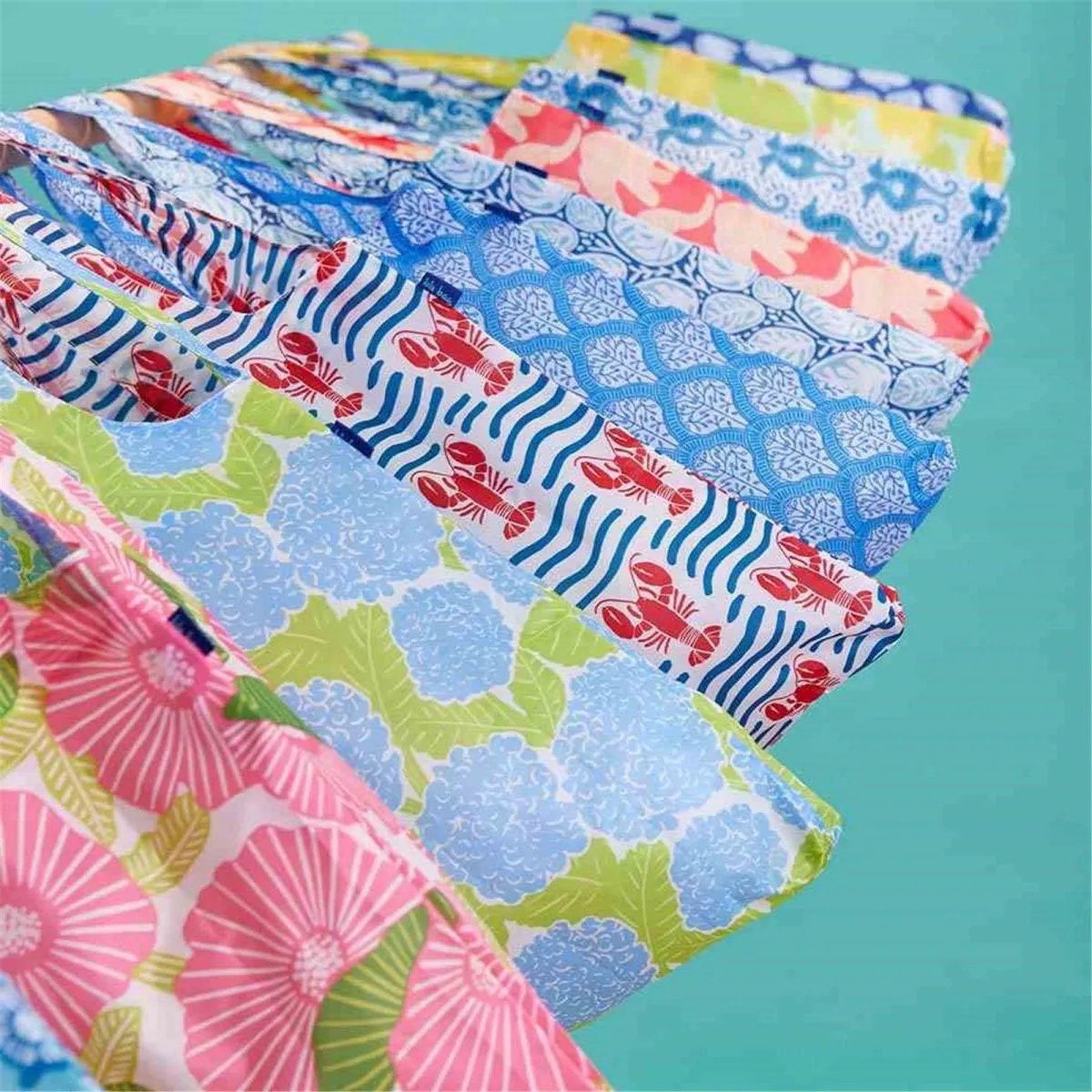 Poppy Papaver blu Reusable Shopping Bag-Machine washable