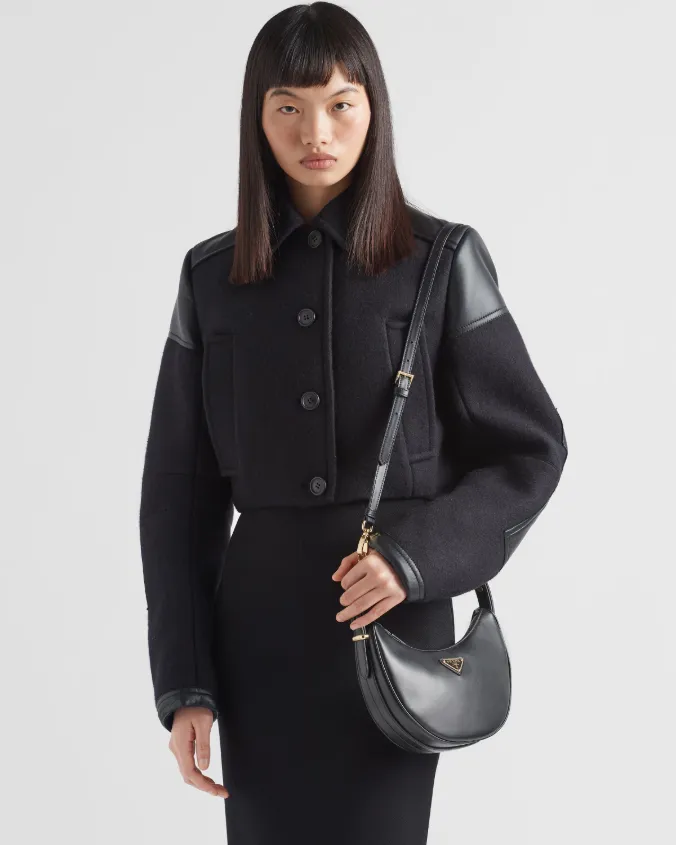 Prada arqu?? small leather shoulder bag