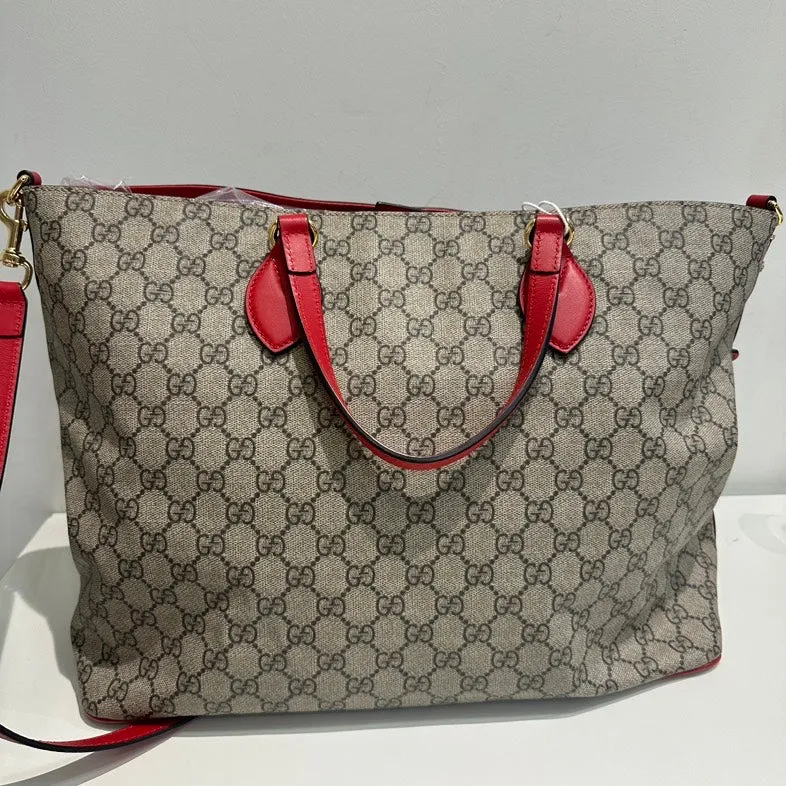 Pre-loved Gucci Ophidia Beige Canvas Shoulder Bag with Snake Heart Motif
