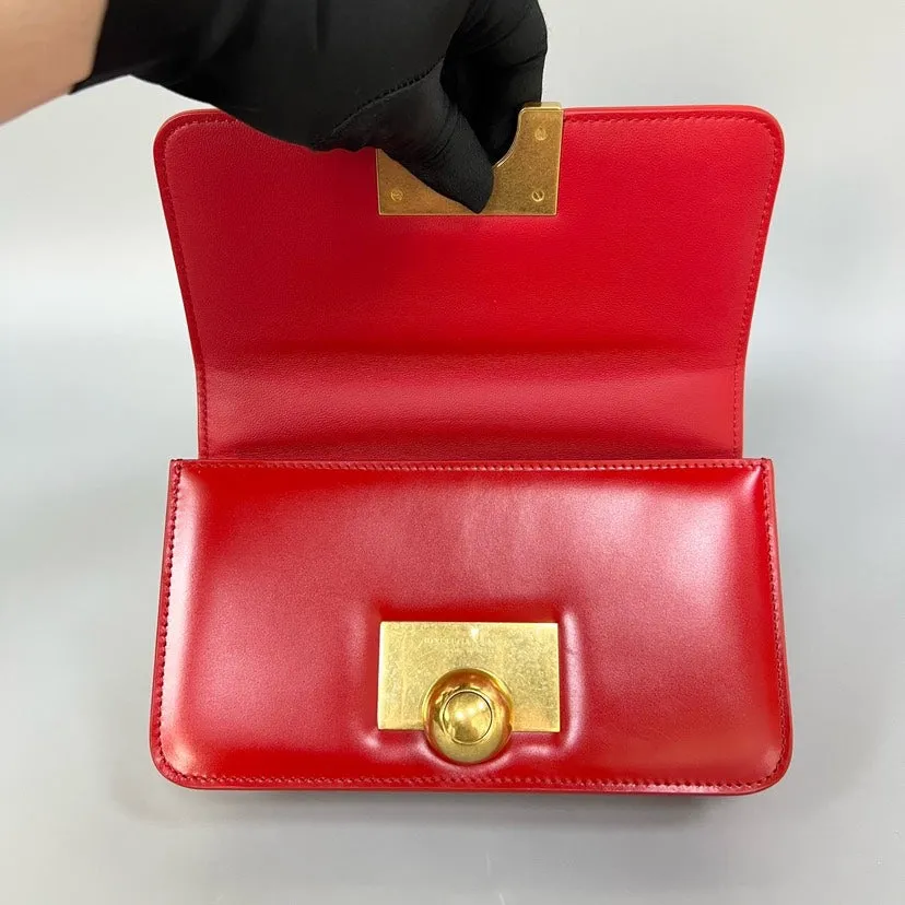 Preloved Bottega Veneta BV Classic Red Leather Shoulder Bag 21??12cm XJ10893