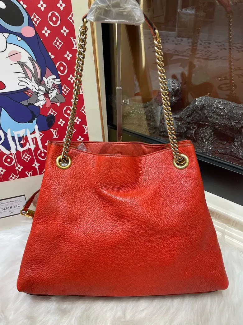 Preloved Gucci Soho Shoulder Bag Red Leather