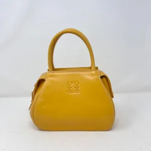 Preloved LOEWE Leather Handbag AF573 Yellow Shoulder Bag