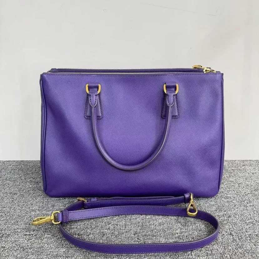 Preloved Prada Saffiano Bag SJZ2-44 Purple Shoulder Bag