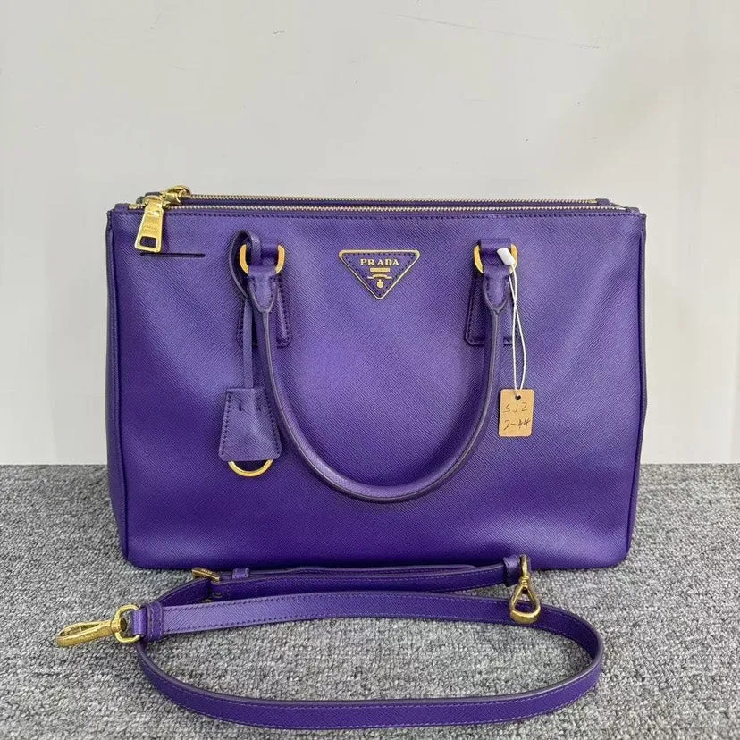 Preloved Prada Saffiano Bag SJZ2-44 Purple Shoulder Bag