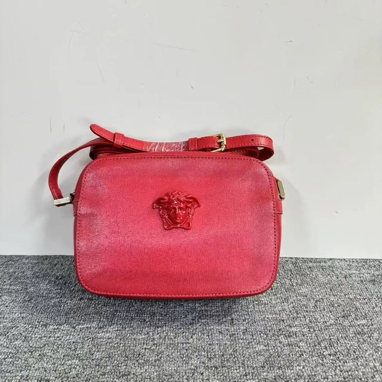 Preloved Versace Red Shoulder Bag - Vintage Designer Handbag