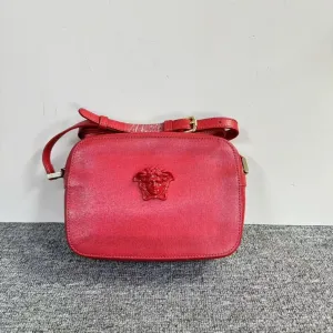 Preloved Versace Red Shoulder Bag - Vintage Designer Handbag